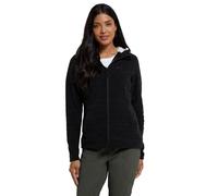 Mountain Warehouse Snowdonia Womens Fleece Hoodie - Full Zip Ladies Hoody Sweatshirt, Faux Fur Jumper, Side Pockets -Best for Winter, Outdoors Black Women's Size 14