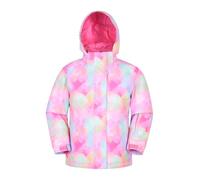 Mountain Warehouse Snowdrop Printed Kids Ski Jacket | Comfortable Snowproof & Fleece Lined Coat with Hood, Zipped Pockets & Snowskirt for Secure Protection & Comfort, For Winter