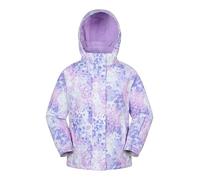 Mountain Warehouse Snowdrop Printed Kids Ski Jacket - Waterproof, Integrated Snowskirt, Detachable Hood, Adjustable Cuffs -Best for Snowboarding, Winter Sports Pink Kids Size 3-4 Years