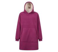 Mountain Warehouse Snug Womens Borg Lined Hooded Blanket - Warm & Cosy, Kangaroo Pocket & Stretch Cuff - Autumn Winter, Holiday, Travelling & Indoors