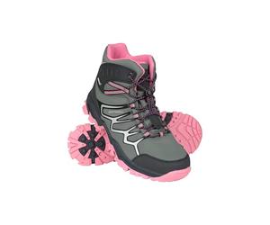 Mountain Warehouse Soft-shell Kids Boots - Lightweight, Durable & Breathable Synthetic Upper with Mesh Lining & Good Grip - For Spring Summer, Travel & Outdoors Dark Khaki Junior Shoe Size 1