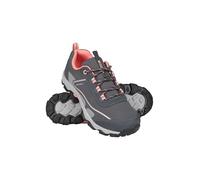 Mountain Warehouse Softshell Kids Shoes - Durable & Breathable Sneakers, Mesh Lined, High Traction - for Spring Summer, Running, Hiking & Outdoors Light Grey Junior Shoe Size 3