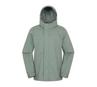 Mountain Warehouse Solar Kids Unisex Waterproof Jacket - Rip Stop Fabric, Taped Seams Adjustable Cuffs, Adjustable Hood, Boys & Girls - Spring Summer, Outdoors Dark Green Kids Size 9-10 Years
