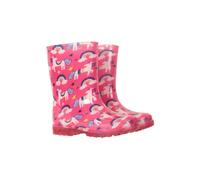 Mountain Warehouse Splash Toddler Light-Up Wellies - Waterproof Flashing Light Shoes, Kids Rain Boots - Spring Summer, Hiking, Trekking, Outdoors & Walking Bright Pink Kids Shoe Size 7