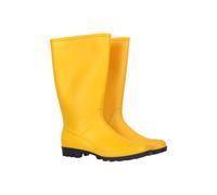 Mountain Warehouse Splash Womens Wellies - Waterproof Ladies Wellington Boots, Textile Lined, Sturdy Grip - Ideal for Festivals, Garden, Walking Mustard Adult Shoe Size 8