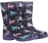 Mountain Warehouse Splash Toddler Light-Up Wellies - Waterproof Flashing Light Shoes, Kids Rain Boots - Spring Summer, Hiking, Trekking, Outdoors & Walking Black Kids Shoe Size 9