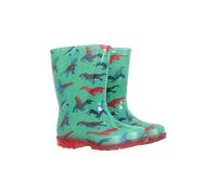 Mountain Warehouse Splash Toddler Light-Up Wellies - Waterproof Flashing Light Shoes, Kids Rain Boots - Spring Summer, Hiking, Trekking, Outdoors & Walking Green Kids Shoe Size 8