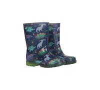 Mountain Warehouse Splash Toddler Light-Up Wellies - Waterproof Flashing Light Shoes, Kids Rain Boots - Spring Summer, Hiking, Trekking, Outdoors & Walking Navy Toddler Shoe Size 7