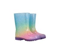 Mountain Warehouse Splash Toddler Light-Up Wellies - Waterproof Flashing Light Shoes, Kids Rain Boots - Spring Summer, Hiking, Trekking, Outdoors & Walking Iridescent Kids Shoe Size 8