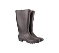 Mountain Warehouse Splash Womens Wellies - Waterproof Ladies Wellington Boots, Textile Lined, Sturdy Grip - Ideal for Festivals, Garden, Walking Black Adult Shoe Size 5