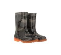 Mountain Warehouse Splashed Kids Flashing Lights Wellies - Waterproof Children Rain Boots with Flashing Lights, Easy to Clean - Spring, Summer Hiking, Outdoors & Walking Black Kids Shoe Size 2