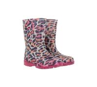 Mountain Warehouse Splashed Kids Flashing Lights Wellies - Waterproof Children Rain Boots with Flashing Lights, Easy to Clean - Spring, Summer Hiking, Outdoors & Walking Pink Kids Shoe Size 13