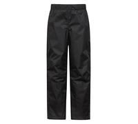 Mountain Warehouse Spray Kids Waterproof Over Trousers - Breathable Childrens Over Pants, Half Leg Zip, Taped Seams Rain Pants - for Travelling & Outdoors Black Kids Size 9-10 Years