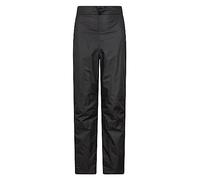 Mountain Warehouse Spray Short Waterproof Trousers - Taped Seams Rain Pants, Ripstop, Half Leg Zip - for Spring Summer, Travel & Outdoors Black (Short Length) 3XL