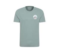 Mountain Warehouse St Davids Mens T-Shirt Cotton Breathable Everyday Summer Printed Tee Pale Green - Size 2XL