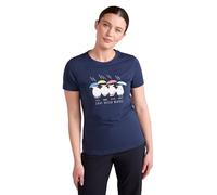 Mountain Warehouse St Davids Printed Cotton T-Shirt - Lightweight & Breathable, Standard Fit Tee - for Spring Summer, Outdoors, Holiday, Walking & Sports Navy Women's Size 18