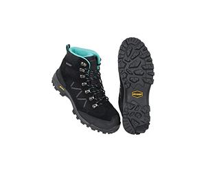 Mountain Warehouse Storm Womens Waterproof Boots - Breathable Ladies Shoes, Quick Drying, Durable Footwear, Rubber Outsole - For Spring Summer, Hiking, Travelling Black Adult Shoe Size 6