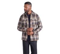 Mountain Warehouse Stream Mens Flannel Lined Checked Shirt with Two Chest Pockets - 100% Cotton - Casual, Warm and Comfortable, Ideal for Walking, The Outdoors and Everyday Use Dark Khaki XL