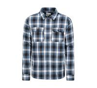 Mountain Warehouse Stream Mens Flannel Lined Checked Shirt with Two Chest Pockets - 100% Cotton - Casual, Warm and Comfortable, Ideal for Walking, The Outdoors and Everyday Use Blue M