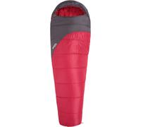 Mountain Warehouse Summit 300 Sleeping Bag - 3/4 Season, Insulated Mummy Shaped Bag - Best for Spring Summer, Camping, Trekking Dark Red Left Handed Zip - Regular Length (200cm)