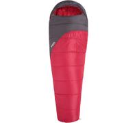 Mountain Warehouse Summit 300 Sleeping Bag - 3/4 Season, Insulated Mummy Shaped Bag - Best for Spring Summer, Camping, Trekking Dark Red Left Handed Zip - Long Length (215cm)