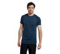 Mountain Warehouse Summit Mens Merino Baselayer T-Shirt - Extra Warm Wool, Round Neck Tee, Short Sleeves - Ideal to Wear As A Thermal Top in The Winter Navy 2XL