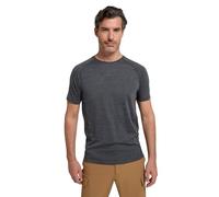 Mountain Warehouse Summit Mens Merino Baselayer T-Shirt - Extra Warm Wool, Round Neck Tee, Short Sleeves - Ideal to Wear As A Thermal Top in The Winter Dark Grey XS