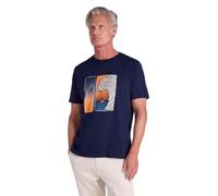 Mountain Warehouse Surfers Mens Organic T-Shirt - Lightweight & Breathable Tee Shirt with UV Protection, Casual Wear- Spring, Summer Walking, Outdoors, Travelling Navy L