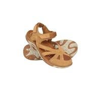 Mountain Warehouse 'Sussex' Womens Covered Sandals with Touch Strap Fastening Summer Shoes Brown Leather - Size UK 4