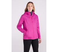 Mountain Warehouse 'Swerve' Womens Waterproof Jacket with Adjustable Hood Rain Coat Pink Polyamide - Size 10 UK