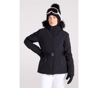 Mountain Warehouse Swiss Womens Recco Ski Jacket -Padded, Snowproof, Breathable, RECCO® Reflectors, Extra Ventilation - Best for Winter Skiing, Sports, Walking Black 14