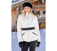 Mountain Warehouse 'Swiss' Womens Ski Jacket Insulated Breathable Snow Proof Coat White Polyamide - Size 10 UK