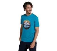 Mountain Warehouse Take A Hike Mens T-Shirt - Breathable & Lightweight Cotton Tee Shirt with UV Protect - Best for Autumn, Winter, Outdoors & Holiday Petrol XS