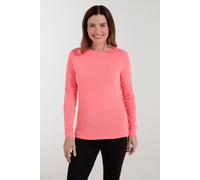 Mountain Warehouse Talus Womens Long Sleeves Baselayer Top - Thermal Underwear, Lightweight, Breathable, Warm & Easy Care - Autumn, Winter & Outdoors Coral (Round Neck) Women's Size 8
