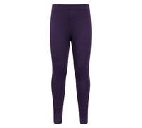 Mountain Warehouse Talus Kids Base Layer Thermal Pants - Moisture Wicking, Lightweight & Quick Drying Leggings, Boys & Girls - Spring Summer, Outdoors, Travelling Dark Purple Kids Size 3-4 Years