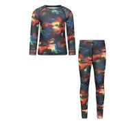 Mountain Warehouse Talus Kids Base Layer Top - Breathable & Lightweight Moisture Wicking Baselayers, Boys & Girls - Autumn Winter, Outdoors, Travelling & Hiking Corn Blue Kids Size 5-6 Years