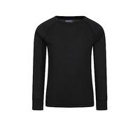 Mountain Warehouse Talus Kids Base Layer Top - Breathable & Lightweight, Moisture Wicking, Boys & Girls - Autumn, Winter, Outdoors, Travelling & Hiking Black Kids Size 5-6 Years