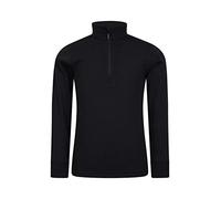 Mountain Warehouse Talus Kids Zip Neck Base Layer Top Black Kids Size 2-3 Years