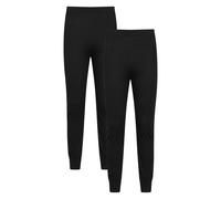 Mountain Warehouse 'Talus' Mens Base Layer Pants IsoTherm Quick Dry Breathable Gym Trousers - Pack of 2 Black - Size 3XL