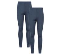 Mountain Warehouse Talus Mens Baselayer Pants Multipack - Isotherm Leggings, High Wicking Baselayers, Warm - Best for Winter, Skiing, Snowboarding Navy (2 Pack) L