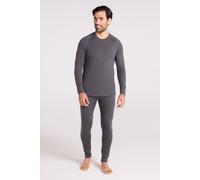 Mountain Warehouse Talus Mens Thermal Top & Pants Set - Lightweight & Breathable Baselayer, Isotherm, Moisture Wicking - Winter Camping, Outdoors, Travelling & Hiking Charcoal (Top & Pant Set) M