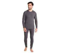 Mountain Warehouse Talus Mens Thermal Top & Pants Set - Lightweight & Breathable Baselayer, Isotherm, Moisture Wicking - Winter Camping, Outdoors, Travelling & Hiking Charcoal (Top & Pant Set) 3XL