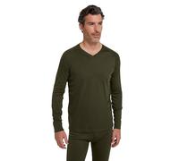 Mountain Warehouse Talus Mens V-Neck Baselayer Top - Warm, High Wicking Thermal Tee, Quick Drying, Lightweight - Best for, Cycling, Outdoors Khaki (V Neck) M
