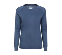 Mountain Warehouse Talus Womens Long Sleeves Baselayer Top - Thermal Underwear, Lightweight Ladies Shirt, Breathable, Warm & Easy Care - Spring Summer & Outdoors Dark Grey (Round Neck) Women's Size 6