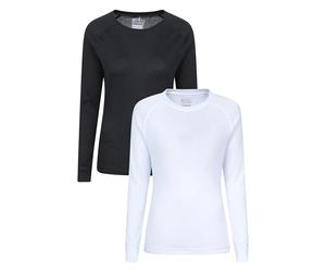 Mountain Warehouse Talus Womens Round Neck Multipack Tops Mixed (2 Pack) 12