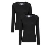 Mountain Warehouse Talus Womens Round Neck Tops - Multipack Ladies Thermal Tee, Lightweight, Quick Drying - Best for, Skiing, Snowboarding to wear as a Baselayer Black Women's Size 20