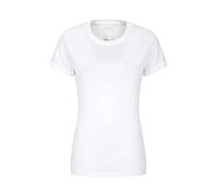 Mountain Warehouse Talus Womens Tee - Lightweight Ladies Thermal Top, High Wicking, Breathable, Quick Drying, Easy Care - Best for Winter, Outdoors White Women's Size 12