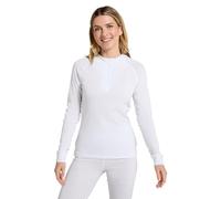 Mountain Warehouse Talus Womens Thermal Baselayer Top - Long Sleeves T-Shirt, Lightweight, Breathable Tee, Quick Dry Tee Shirt - Spring Summer & Outdoors White (Zip Neck) Women's Size 10