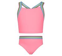 Mountain Warehouse Tankini Kids Printed Top - UV Protection Childrens Swim Bottoms, Lightweight, Easy Care Bathing Suit - Ideal for Summer, Beach, Holidays & Pool Bright Pink 2-3 Years