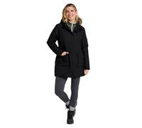 Mountain Warehouse Tarka Womens Winter Jacket - Long Waterproof Padded Puffer Coat with Fleece Lining & Fur Trim Hoodie - Ideal For Camping in Cold Weather Black Women's Size 14